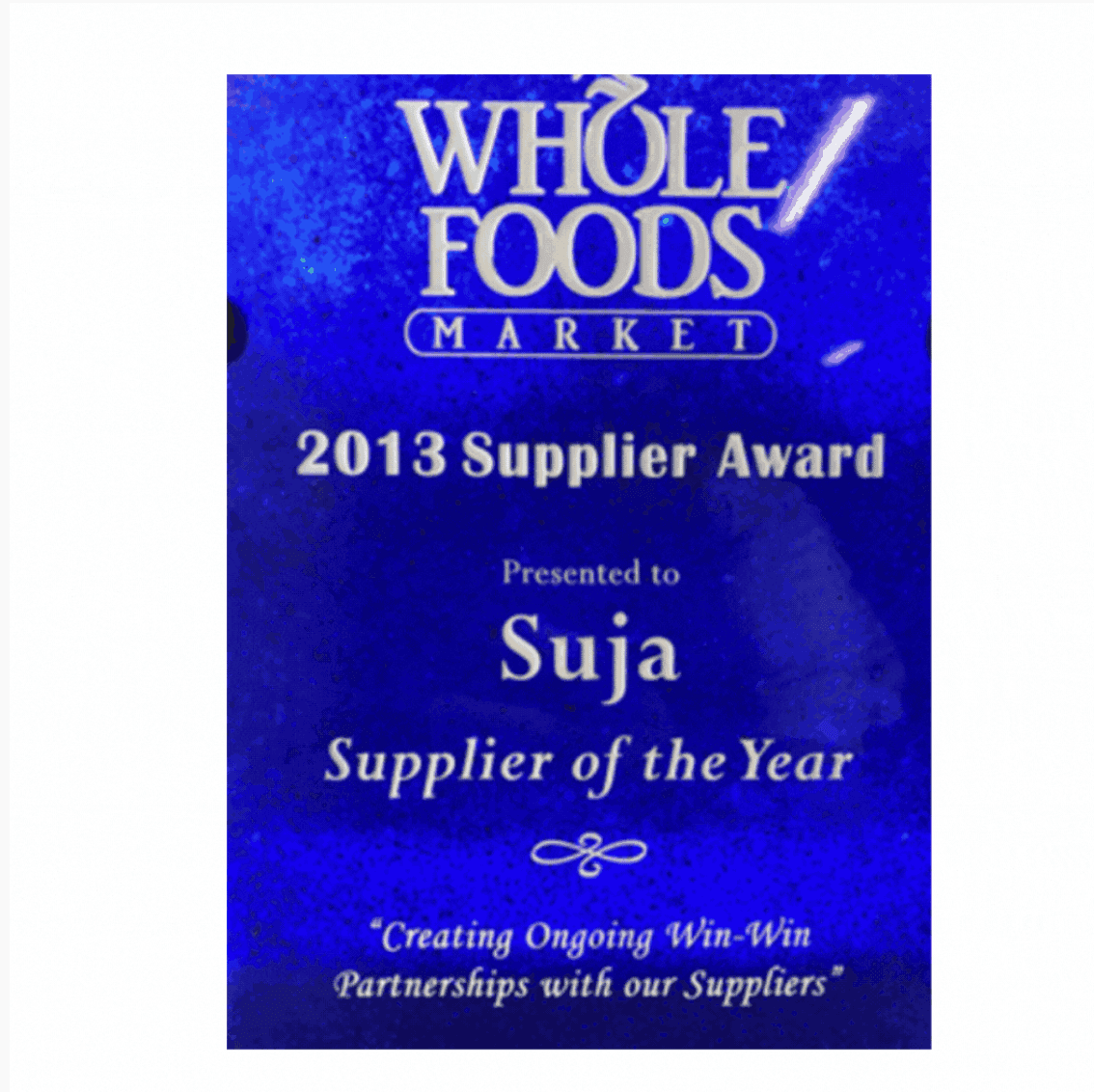 Whole Foods Supplier of the Year 2013